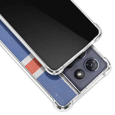 Iceland Flag Distressed Moto G Power 5G (2025) Clear Case